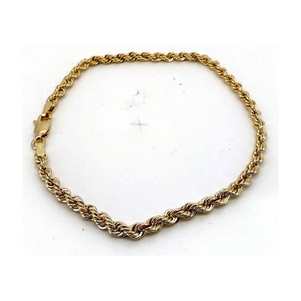 Pulsera cordon de oro 18k